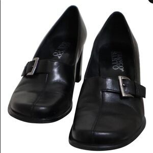 Franco Sarto black leather pumps size 7.5‎
